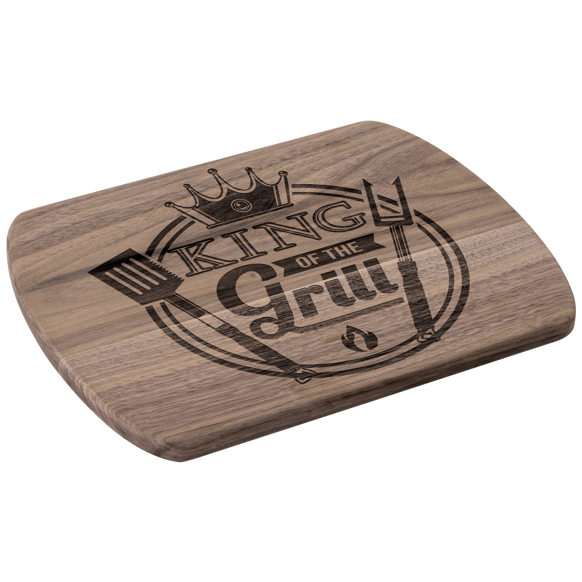 King of the Grill Oval Hardwood Cutting Board - Throttle Society